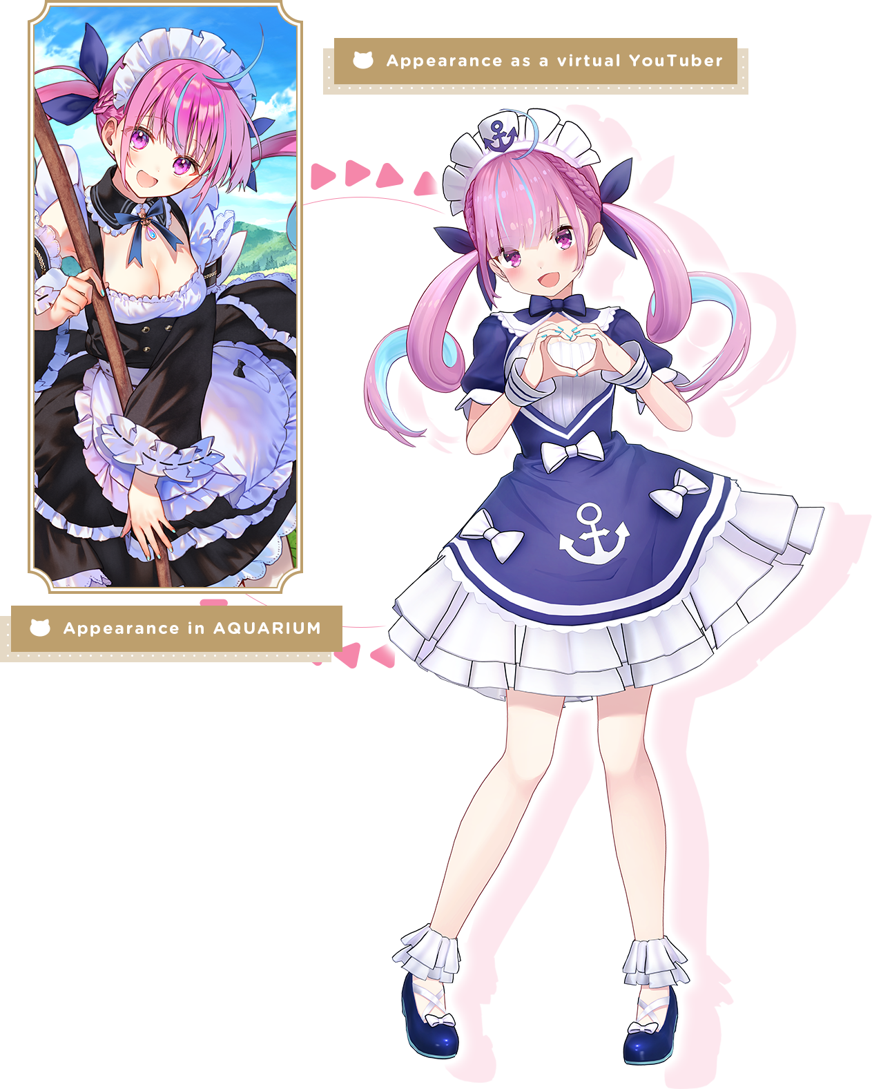 Appearance in AQUARIUM & Appearance as a virtual YouTuber