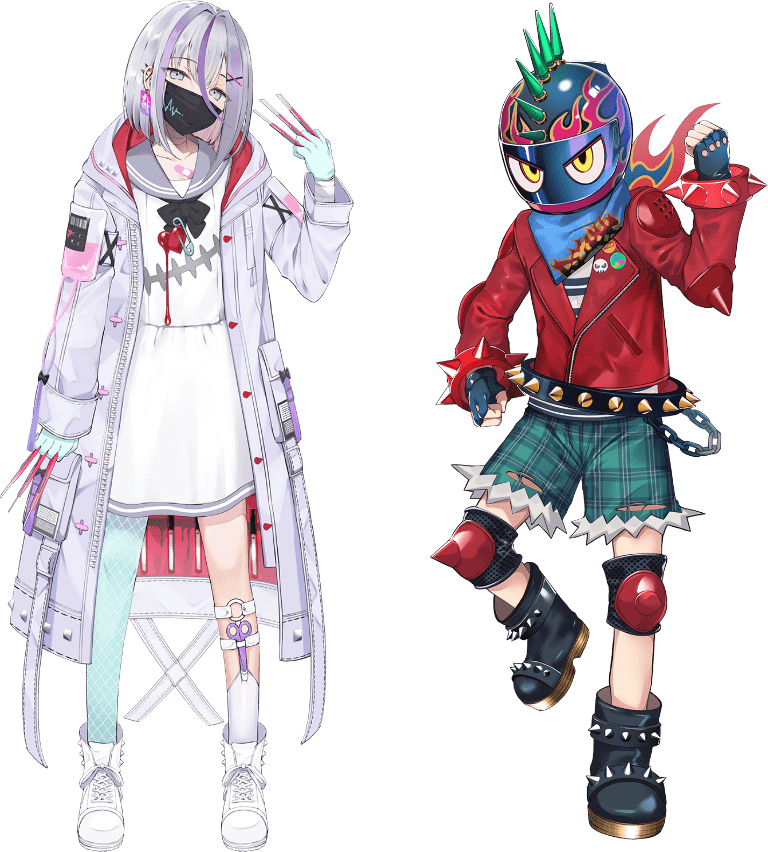 キャラクター画像：きりく、レッカ