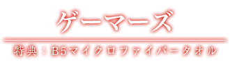 ゲーマーズ 特典B5マイクロファイバータオル