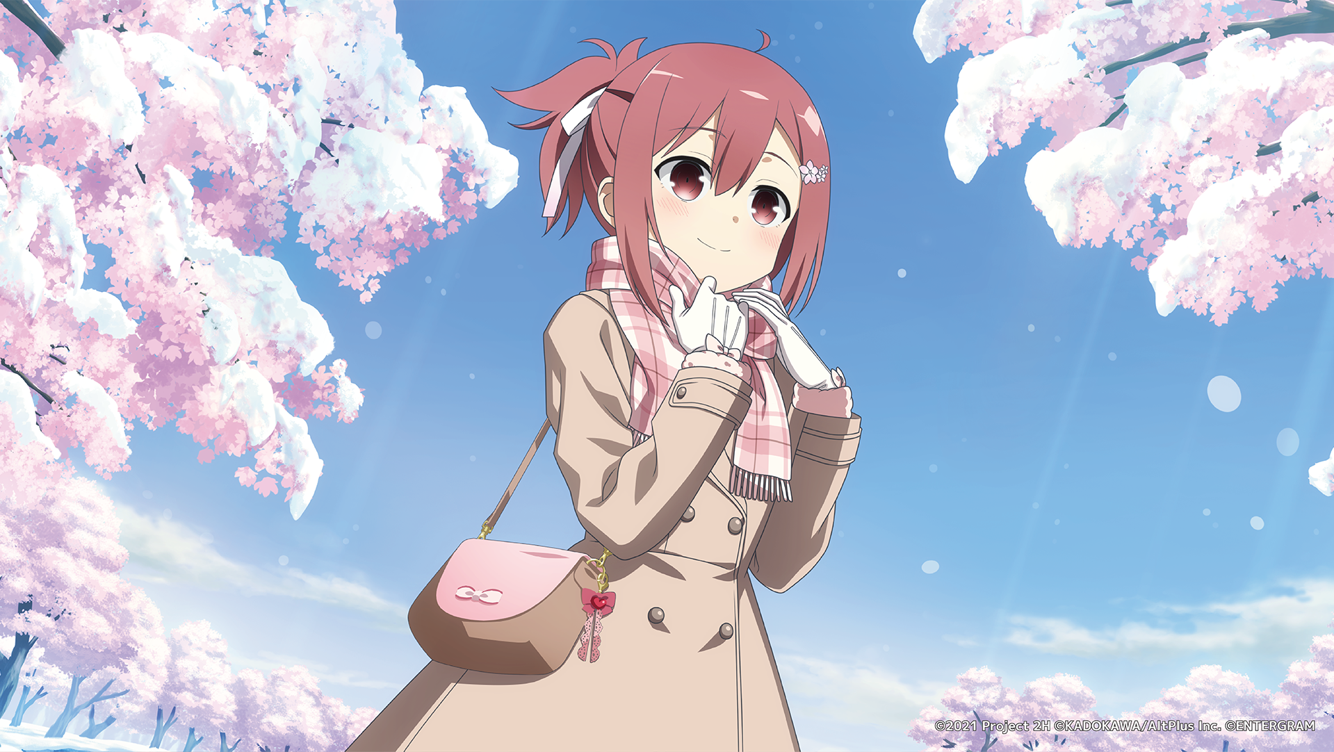 雪と桜のコラボレーション♪